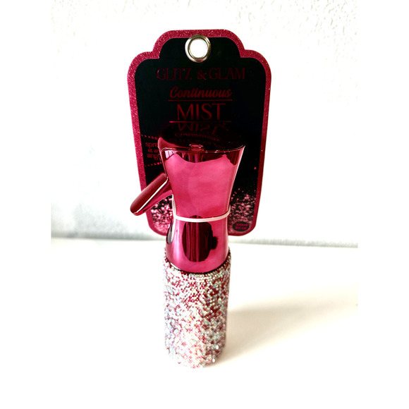 Glitz & Glam Makeup Mist Spray Rhinestone Hot Pink + Hot Pink Sleep Mask - Picture 2 of 4